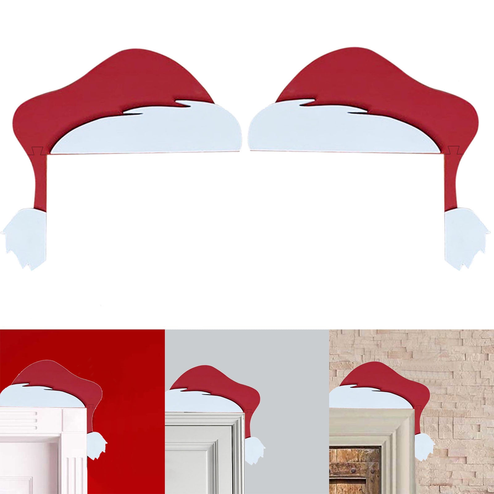 Ikohbadg Christmas Door Corner Frame Decorations Window Frame Ornament