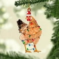 thumbnail image 1 of Ikohbadg Christmas Tree Ornaments Chicken Christmas Rooster Hens Wooden Hanging Christmas Tree Decoration Hanging Ornament Thanksgiving Day Christmas Decorations for Bedroom, Car Pendant, 1 of 3