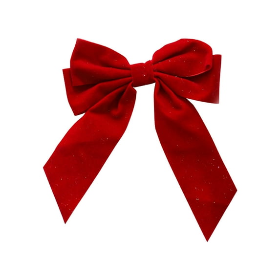 Ikohbadg Christmas Velvet Bow for Decorations, Soft Fabric Holiday Bow, Versatile Tree Topper, Gift Wrapping, Kid-Friendly, Flame-Retardant, Convenient Storage, Elegant Ornament