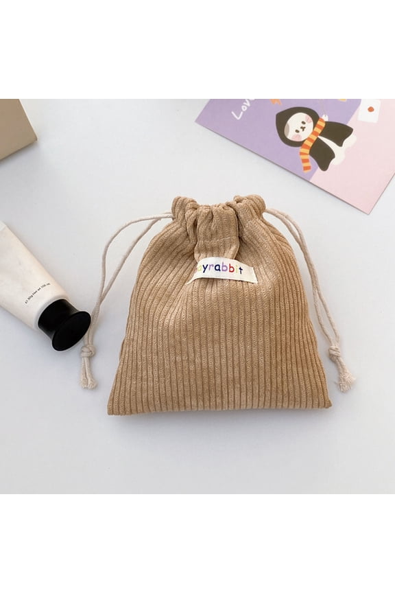 Corduroy Hair Tie Organizer, Multifunctional Cosmetic Storage Bag for Hair Accessories, Jewelry, and Small Items, Lightweight and Portable Travel Solution