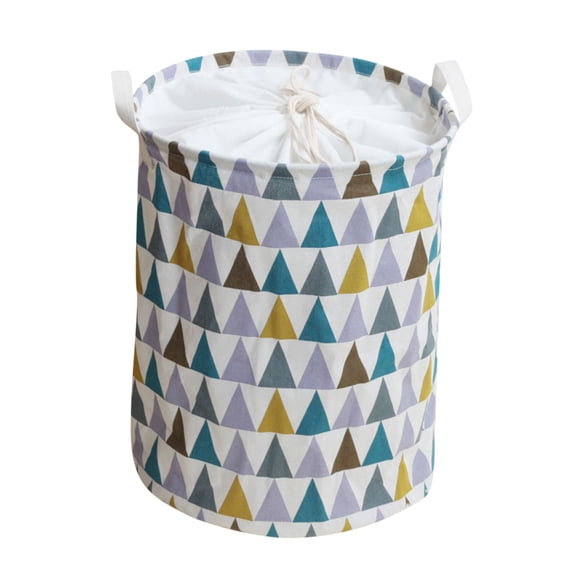 Ikohbadg Cotton Fabric Folding Storage Basket for Kids' Toy Organization, Durable & Soft Toy Storage Bin with Handles, Portable & Foldable Design for Easy Storage