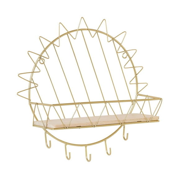 Ikohbadg Creative Multifunctional Iron Mesh Hook Wall-mounted Shelf, Durable Storage Rack for Living Room, Bedroom, Bathroom, Kitchen, Ideal for Photos, Toys, and Home Decor