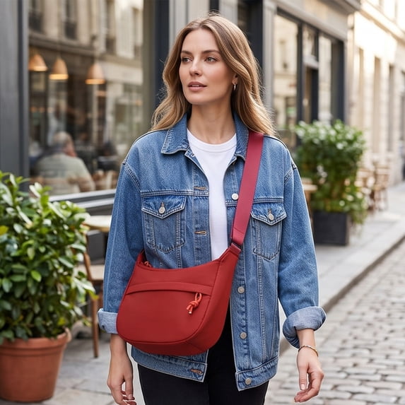 Ikohbadg Crossbody Bags for Women Men Sling Bag Cross Body Backpack for Woman Gifts for Women Birthday Unique, Red