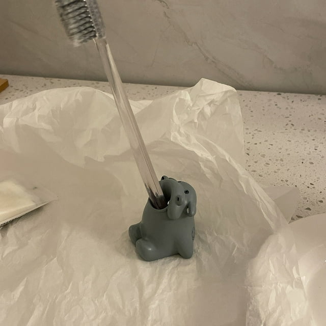 Ikohbadg Cute Cartoon Animal Toothbrush Holder, Resin Bathroom