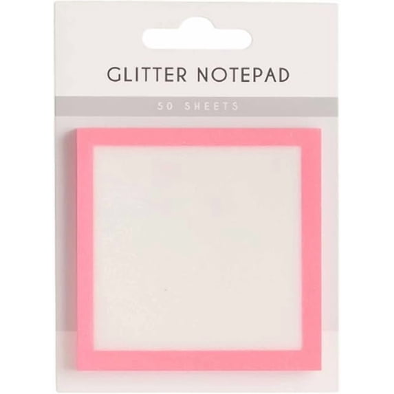 Ikohbadg Cute Self Adhesive Memo Pads, Transparent Glitter Notepads for Sticky Notes, To Do Lists, and Reminders, Functional Stationery for Study, Office, and Organization