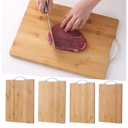 Ikohbadg Cutting Board Cutting Boards for Kitchen Thickened Cutting Board Large Solid Wood Knife Boards for Kitchen, Chopping Meat, Vegetables, Fruit, Cheese, with Handles for Meal Prep & Serving