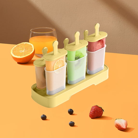 Ikohbadg DIY Popsicle Mould, Ice Cream Maker with Multi-Slots for Homemade Frozen Treats, Easy Release Plastic Popsicle Box for Freezer, Family Fun Popsicle Maker