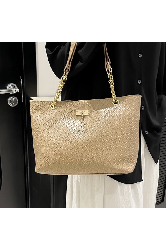 Deer Women's Retro Large Capacity Bag Fashionable Advanced Texture Shoulder Bag Stylish Practical Deer Tote Handbag