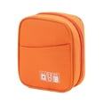 thumbnail image 1 of Ikohbadg Digital Storage Bag, Multifunctional Headset Data Cable Charger Storage Bag, Daily Classification and Storage Pouch, Oxford Cloth Organizer Pouch, Small Accessory Travel Storage Case, Orange, 1 of 6