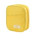thumbnail image 1 of Ikohbadg Digital Storage Bag, Multifunctional Headset Data Cable Charger Storage Bag, Daily Classification and Storage Pouch, Oxford Cloth Organizer Pouch, Small Accessory Travel Storage Case, Yellow, 1 of 6