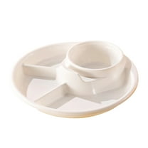 Ikohbadg Divided Plastic Plates for Kids, Portion Control Dinnerware for Home and Office, Durable, Microwave & Dishwasher Safe, Ideal for Home and Office Meals