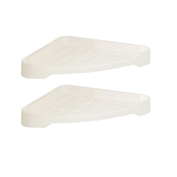 Ikohbadg No Drill Wall Mounted Bathroom Corner Shelf, Adhesive Triangular Storage Rack for Shower, Toilet, Kitchen, Bathtub, and Laundry Room, Waterproof and Easy to Clean