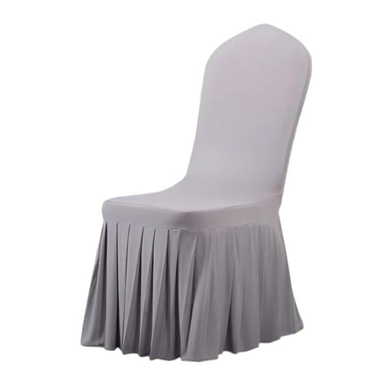 Ikohbadg Elastic Dining Chair Cover, Half Round Universal Chair Protector, Stretchy Polyester Cushion Cover for Home and Office, Easy to Clean and Durable Furniture Shield