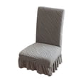 thumbnail image 1 of Ikohbadg Elastic Dining Chair Cover, Stretchable Flock Fabric Protector for Home Furniture, Durable, Machine Washable, Universal Fit, Ideal for Living Room, Office, and Dining Spaces, 1 of 6