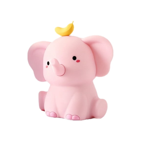 Ikohbadg Elephant Night Light for Kids, Soft Silicone Baby Sleep Light with USB Charging, Adjustable Brightness, and Decompression Function, Perfect Bedside and Nursery Decor