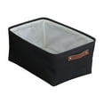 thumbnail image 1 of Ikohbadg Small Storage Basket, Closet Storage Bins, Fabric Storage Baskets for Organizing Shelves, Decorative Collapsible Storage Baskets for Home Office, Black, 1 of 6