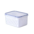 thumbnail image 1 of Ikohbadg Fruit Vegetable Storage Containers for Fridge, Leak-Proof Grocery Organizer Bins with Lid & Colander, Airtight Food Storage for Fresh Produce, Meat & More, 1 of 4