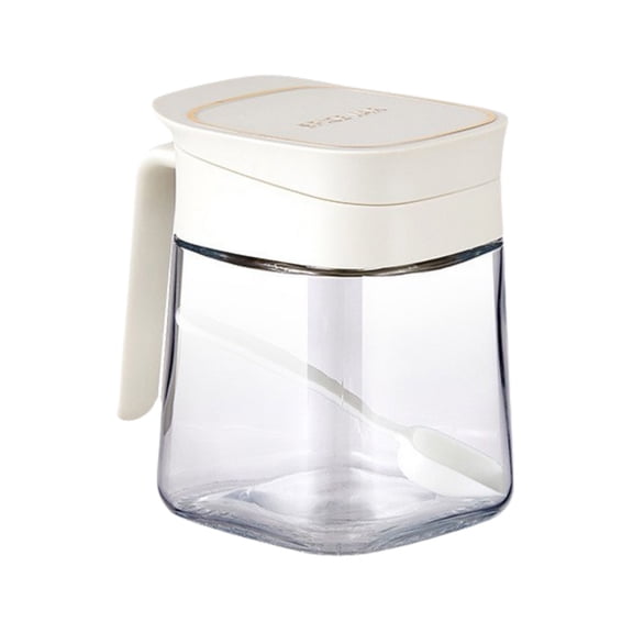 Ikohbadg Glass Spice Jars for Kitchen Storage and Food Preservation Compact Spice Boxes with Easy One-Hand Flip-Top Lid High-Quality Glass Spice Bottles for Long-Term Dry Storage, White