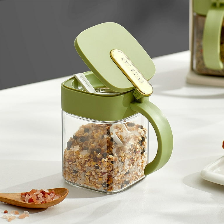 Ikohbadg Glass Spice Jars for Kitchen Organization, Compact Spice