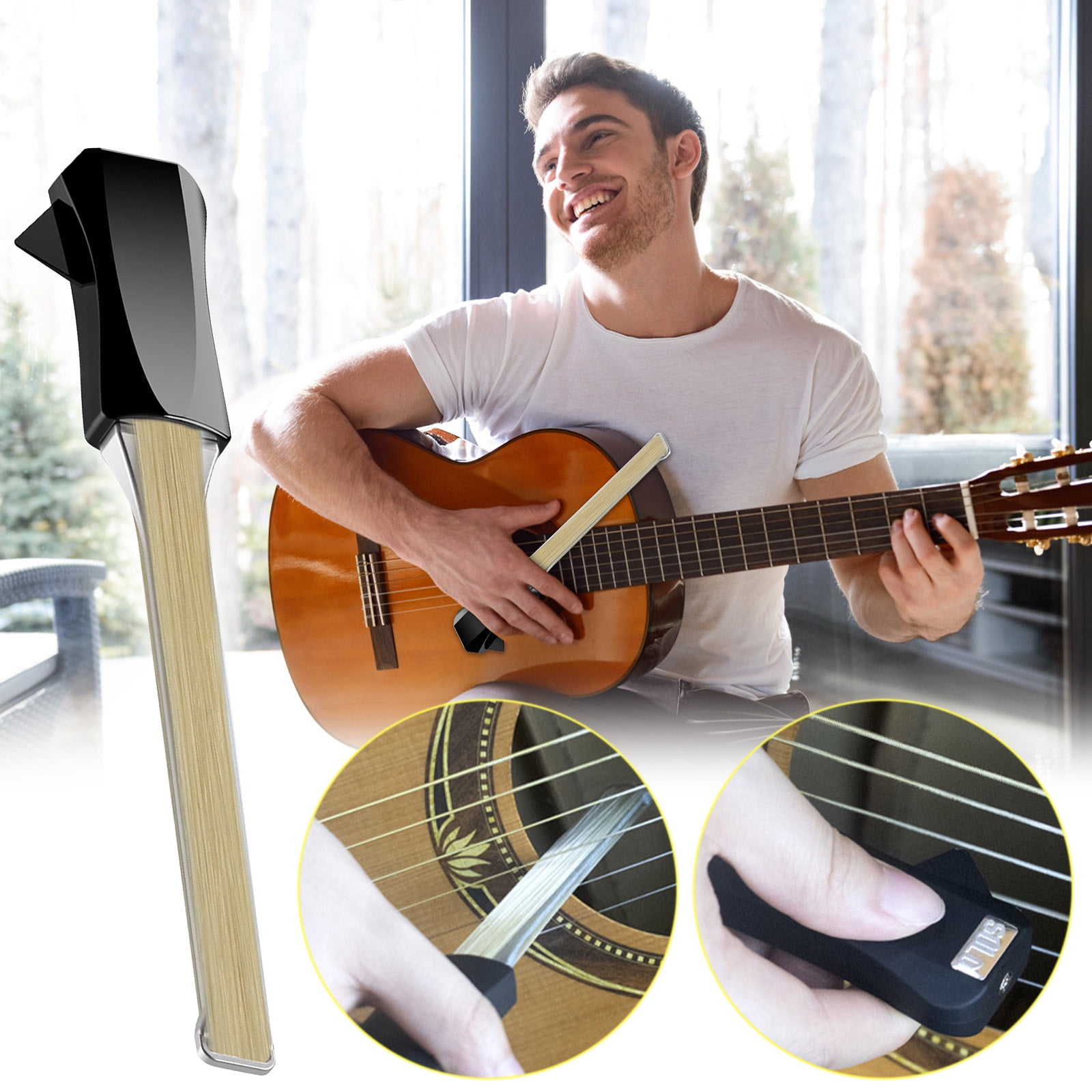 Ikohbadg Guitar Bow Doublesided Guitar Bow, Multipurpose Strumming