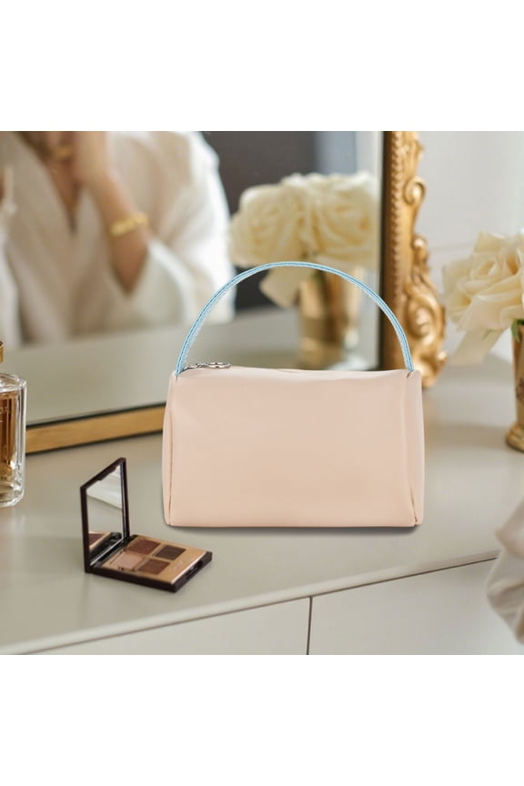 Handheld Makeup Bag, Large Capacity Waterproof Organizing Bag for Cosmetics, Toiletries & Travel Essentials, Portable Storage Solution for Home & Outdoor Activities