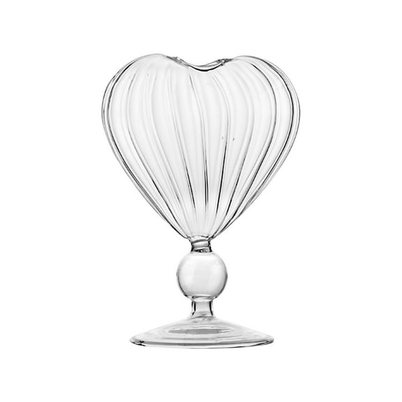 Ikohbadg Heart Shaped Cocktail Glass, Novelty Clear Glass Wine and Champagne Goblet, Elegant Bar and Party Drinkware, Perfect Gift for Home, Office, and Events