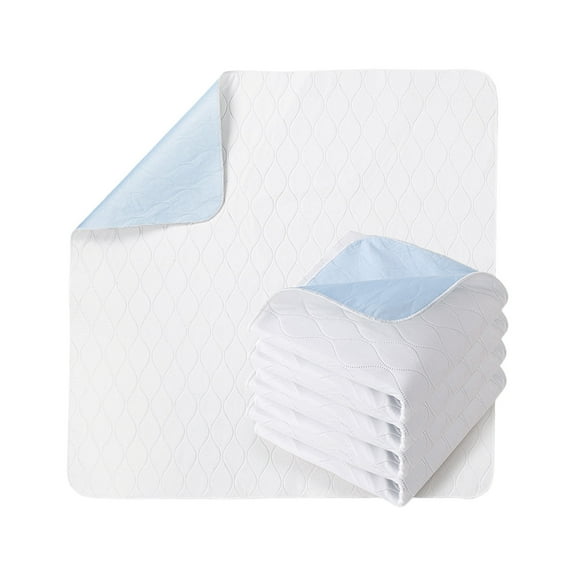 Ikohbadg Heavy Absorbency Bed Pad, Washable and Reusable Incontinence Bed Underpads, Waterproof Mattress Protector, Absorbent Incontinence Bed Pads for Children, Kids, Pets, 12 x 9.7 Inches, 5 Pack