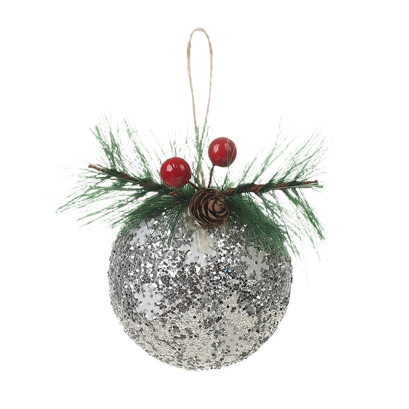 Ikohbadg High-End Christmas Ball, PVC Decorative Ornament for Holiday Decoration, Lightweight and Durable with Pre-Installed Lanyard, Perfect for Trees, Wreaths, and Festive Gifts