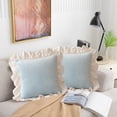 thumbnail image 1 of Ikohbadg Holland Velvet Bedside Lace Pillow, Soft Lumbar Support Cushion for Sofa, Floor, and Bedside, Decorative Throw Pillow with Zipper, Comfortable Filling for Home Use, 1 of 6