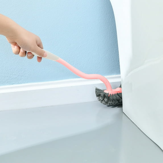 Ikohbadg Household Toilet Brush Squatting No Dead Angle, Long Handle Bidet Cleaning Brush for Bathroom, Toilet Brush with 360° Clean and Hanging Design