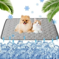 Ikohbadg Ice Silk Pet Cool Mat, Non-Slip Summer Comfort Portable Washable Dog Cool Blanket, Kennel Bed Self-Cooling Pet Pad for Dogs & Cats, Summer Relief