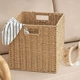 thumbnail image 1 of Ikohbadg Imitation Rattan Woven Foldable Storage Basket, Multi-Functional Home Organizer for Clothes, Toys, and Sundries, Easy to Carry and Clean, Space-Saving Design, 1 of 7