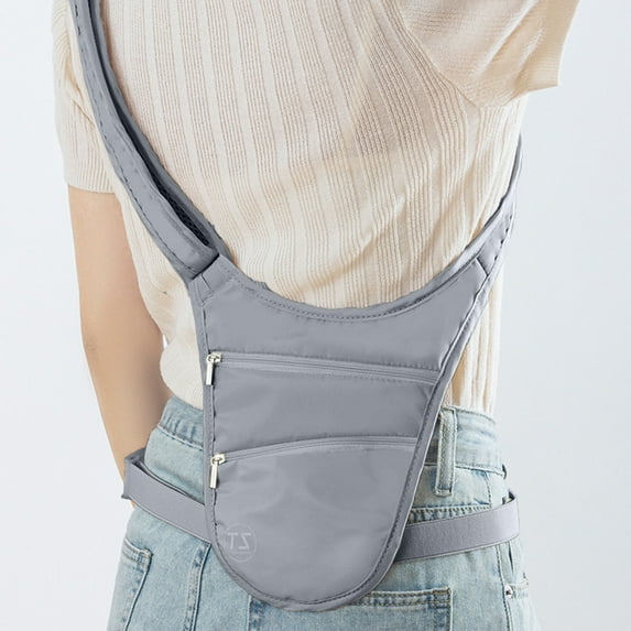 Ikohbadg Invisible Theft Waist Pack Canvas Travel Backpack Sports Casual Multifunctional Chest Bag Waterproof Compact Polyester Waist Pack for Outdoor Adventures