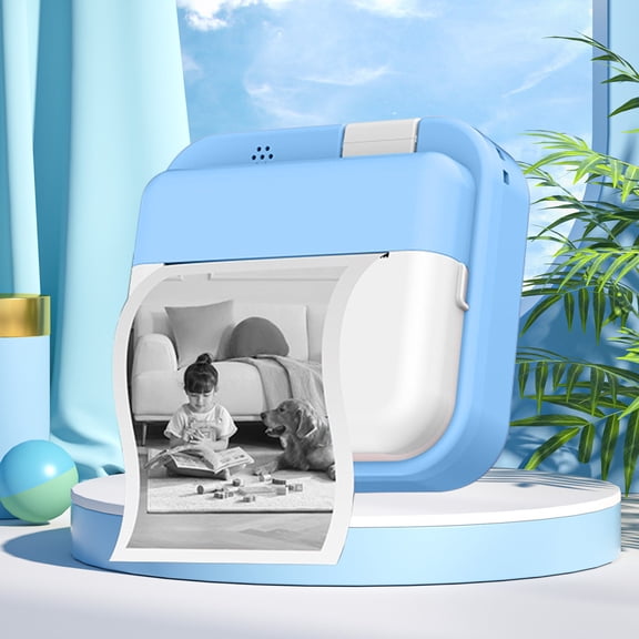 Ikohbadg Kid's Instant Print Camera with 2.0 Inch Screen Lightweight 24MP Kids Printing Camera Portable Kids Print Camera with Rotating Lens
