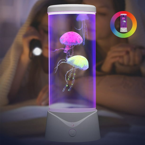 Ikohbadg Jellyfish Lamp 7 Color Changing Jelly Fish Tank Mood Lamps for Home Office Room Desktop Decoration Jellyfish Aquarium Night Light Christmas