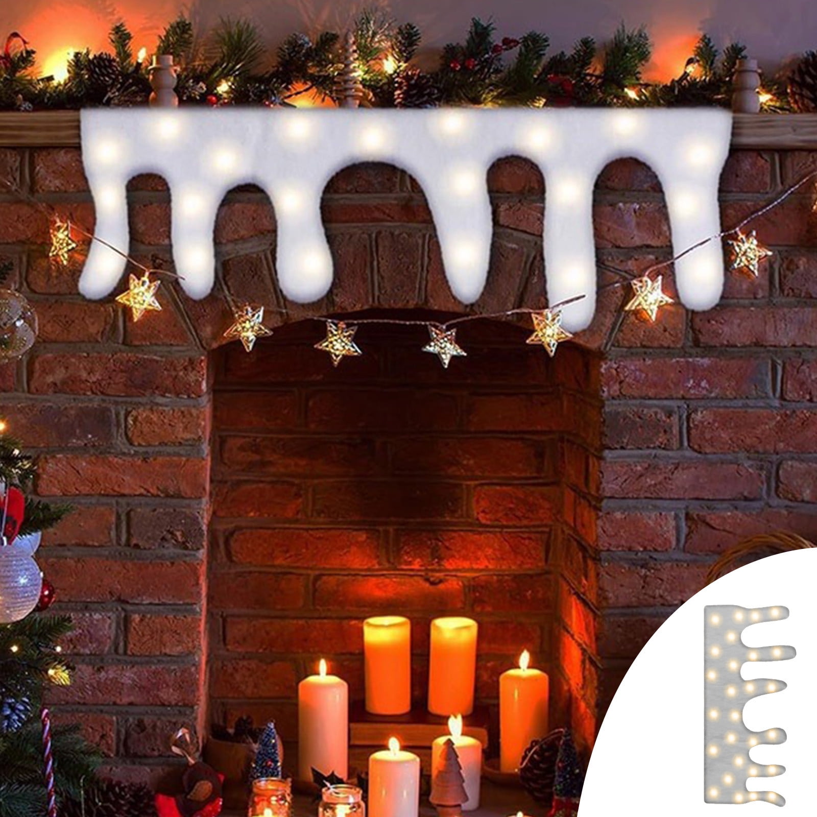 Ikohbadg LED Lighted Christmas Snow Table Runner Enhance Your Holiday