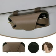 Ikohbadg Leather Sunglass Case with Magnetic Closure - Convenient Car Sun Visor Sunglasses Holder, Organizer Box for Vehicle Visor Accessories