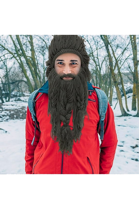 Long Beard Wig Wool Hat Fall and Winter Warm Chatter Funny Ski Hat