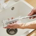 thumbnail image 1 of Ikohbadg Long Handle Cup Brush for Washing Baby Bottles and Water Cups - 90° Curved Head, 360° Cleaning, Telescopic Handle, ABS Material, Easy Storage, Versatile Cleaning Tool, 1 of 6