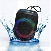 Ikohbadg Luminous Bluetooth Speaker - Portable and Waterproof Wireless Subwoofer with Colorful Lighting Effects, Long Battery Life and Powerful Sound