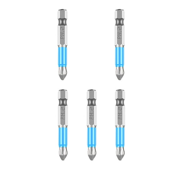 Ikohbadg Magnetic Non-Slip Drill Bit Screwdriver Tool Set, 5 Pack High-Grade Alloy Steel Screwdriver Bits, Induction Hardened, Lightweight & Compact, Fits Most Drills for Removing Damaged Screws