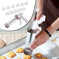 Ikohbadg Manual Extruder Baking Tool, 1 Set Cookie Maker with 6 Nozzles & 10 Molds, Easy to Clean, Convenient to Use, Perfect for Creating Delicious Cookies & Pastries