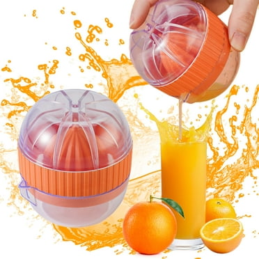 Ikohbadg Manual Mini Juicer Manual Citrus Juicer Hand Press Lemon Squeezer Mini Orange Lemon Lime Fruit Juicer, Portable Fruit Squeezer, Multi-function Handheld Kitchen Vegetable Gadgets, Orange