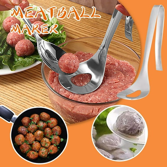 Ikohbadg Meatball Maker Gadget for Perfectly Sized Balls, No Mess Meatball Press with Stainless Steel Build, Quick and Easy Meatball Shaper Tool for Kitchen