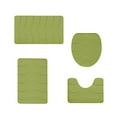 thumbnail image 1 of Ikohbadg Memory Foam Bathroom Rug Sets 4 Piece, Ultra Absorbent Bath Mat for Bathroom, Non-Slip Machine Washable & Dry Quickly, 4 Piece Bathroom Mat Set, Green, 1 of 7