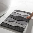 thumbnail image 1 of Ikohbadg Microfiber Bath Mat Non-Slip Bathroom Floor Rugs Fast Water Absorbent Shower Mat Ultra Soft Fluffy Bath Rug Anti-Slip Backing Machine Wash 16 x 24 Inches, Gray, 1 of 9