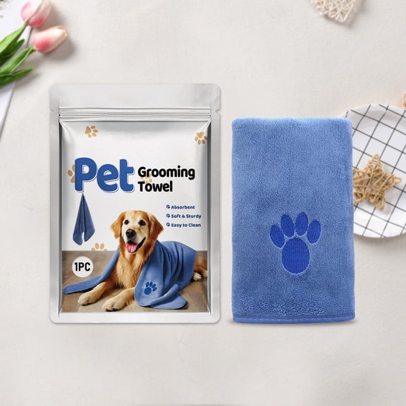 Ikohbadg Microfiber Pet Grooming Towel, Super Absorbent, Soft & Fast Drying for Dogs and Cats, Ideal for Bath Time, Drying, and Grooming, Durable & Machine Washable Towel