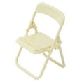 thumbnail image 1 of Ikohbadg Mini Folding Chair Cell Phone Stand Desktop Foldable Candy Color Mobile Phone Holder Folding Chair Cradle for Desk Phone Desktop Multifunction Mobile Phone Holder Lazy Phone Stand Beige, 1 of 4