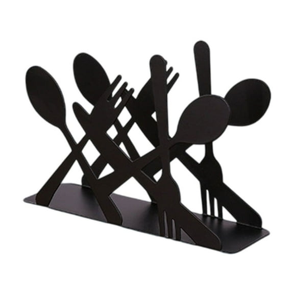 Ikohbadg Napkin Holder for Table, Modern Iron Paper Towel Storage Rack, Stylish Kitchen Table Napkin Holder, Durable and Functional Paper Towel Dispenser for Home or Restaurant Use, Black