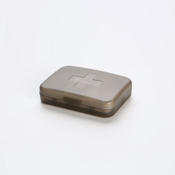 Ikohbadg MoistureProof Mini Weekly Organizer Box, Portable 6 Grids Storage Container for Travel, Airtight, SemiTransparent Design, Ideal for Jewelry and Small Accessories